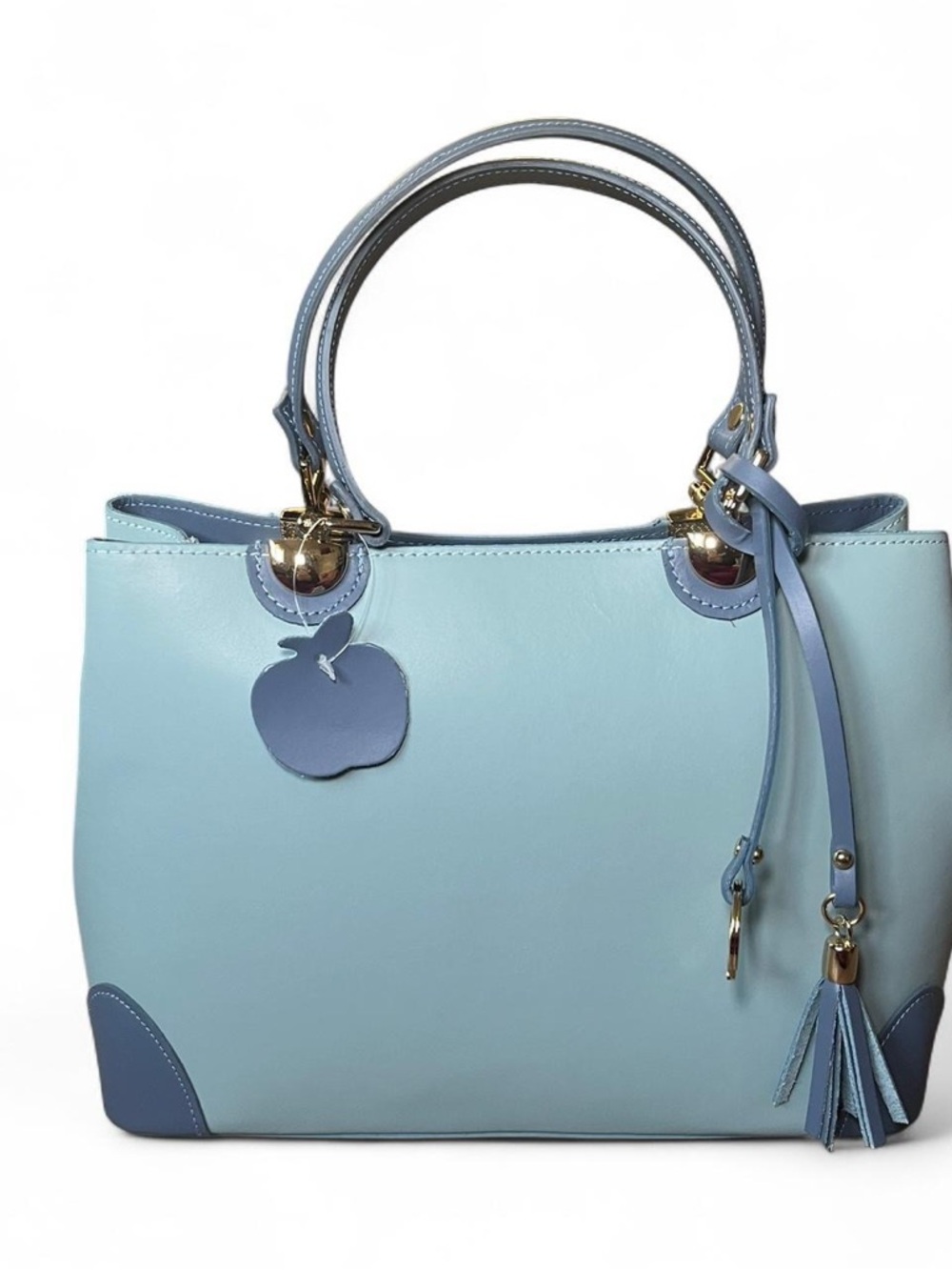 Blue purse with tassel